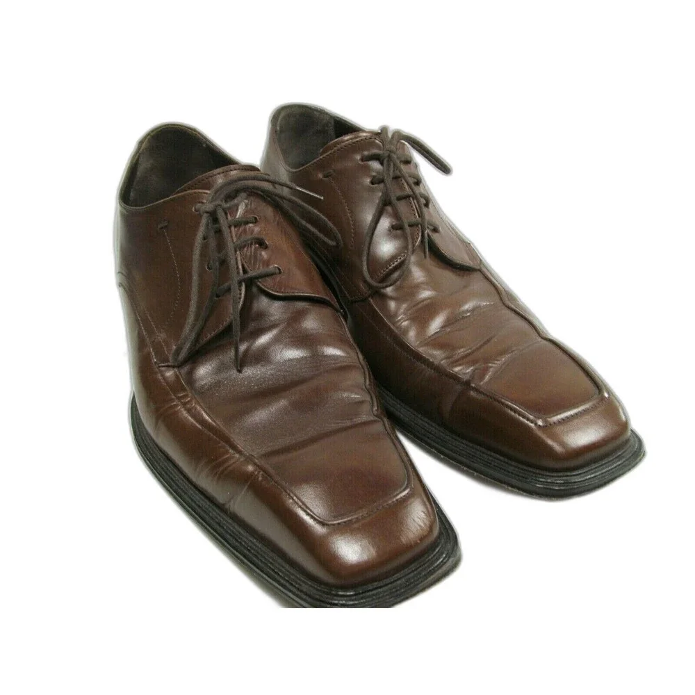 Massimo Dutti Brown Apron Toe Derby Shoes Size US 9 EUR 43